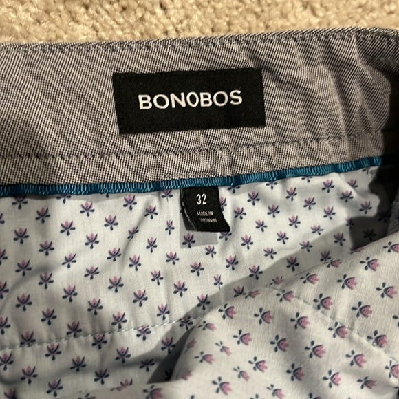 Bonobos 7in chino shorts in blue gray linen like colors sz 32 - Picture 3 of 6
